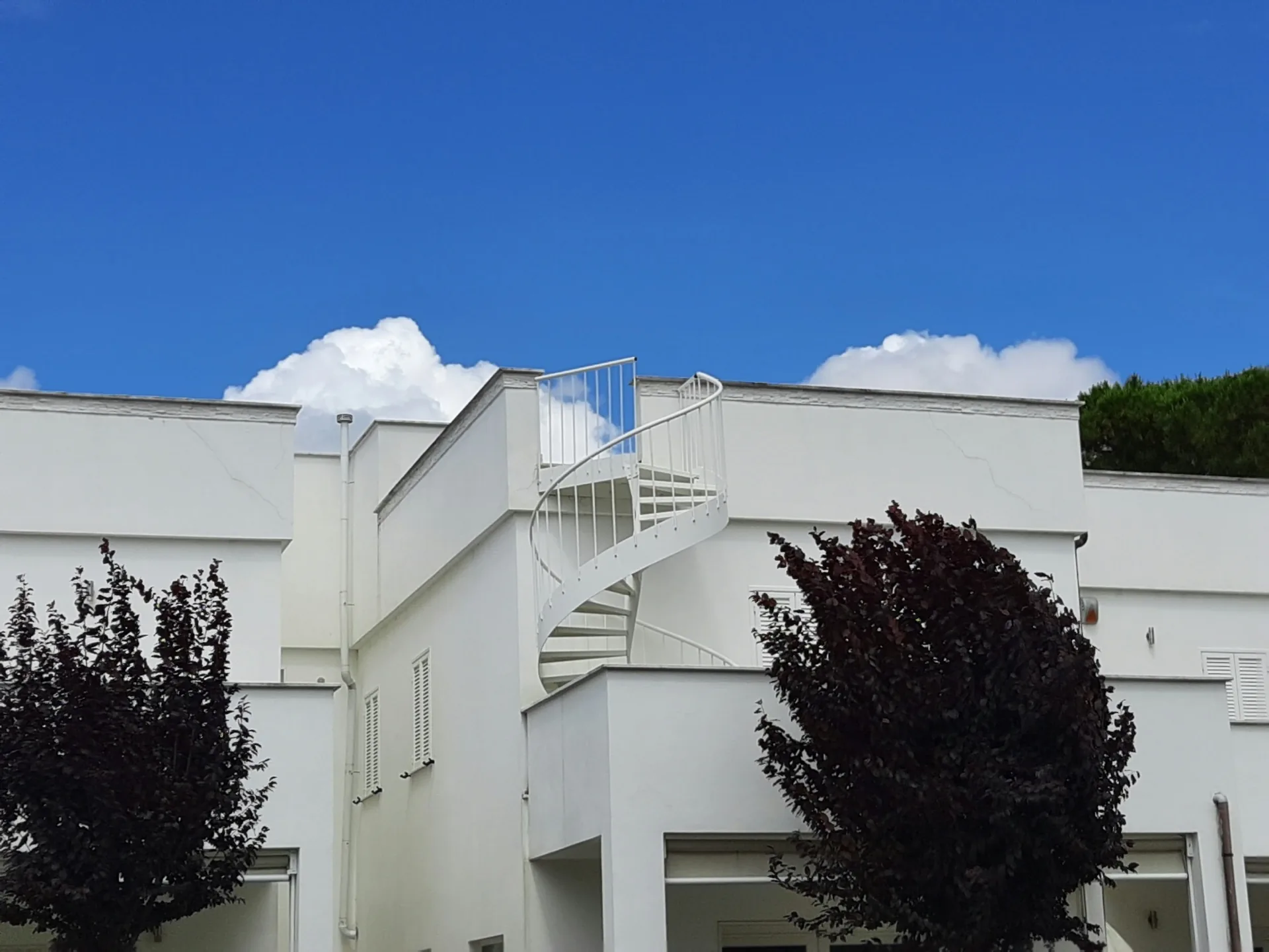 Escalier quart tournant acier galvanisé extérieur